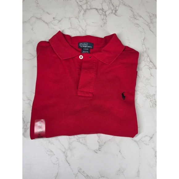 Polo Ralph Lauren Other - Polo Ralph Lauren Boys Red Short Sleeve Pique Polo Shirt Size XL 18-20